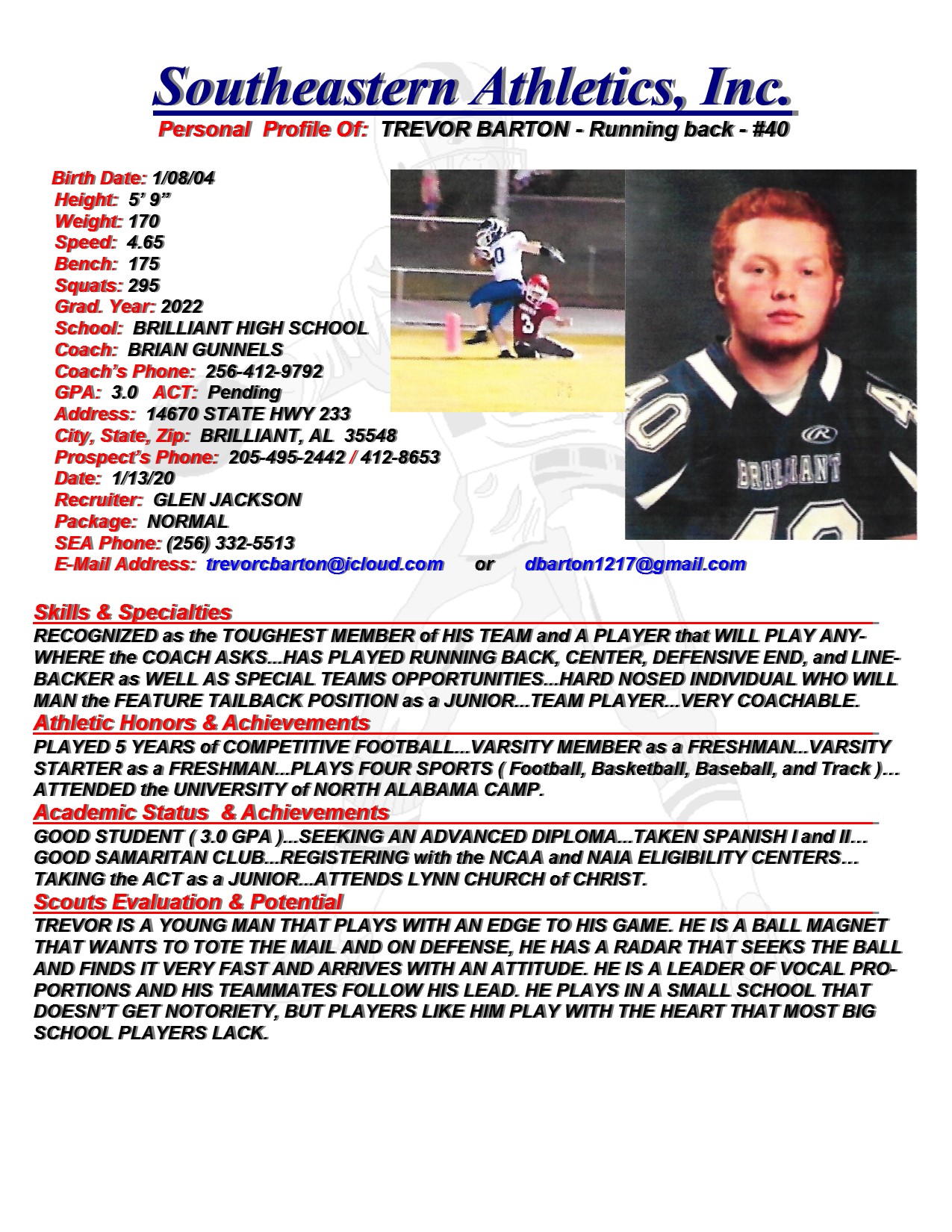 22 BARTON, TREVOR FB gj