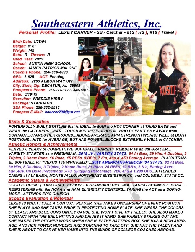 22 CARVER, LEXEY SB k