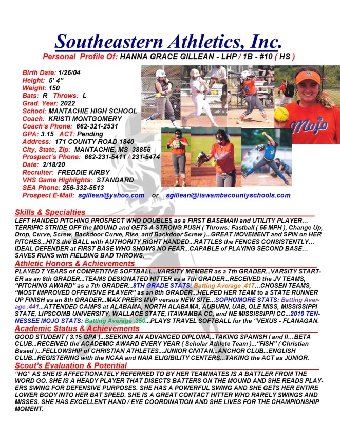 22 GILLEAN, HANNA GRACE SB k