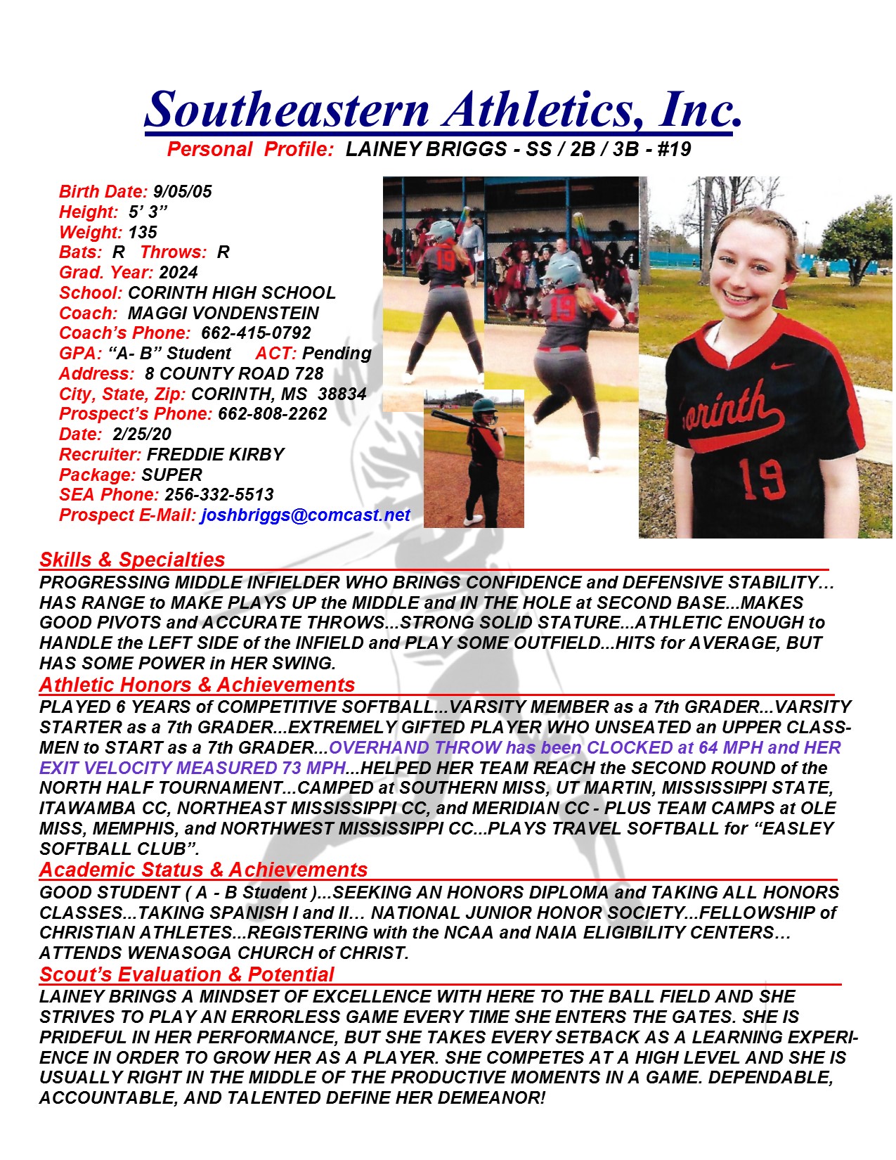 24 BRIGGS, LAINEY SB k