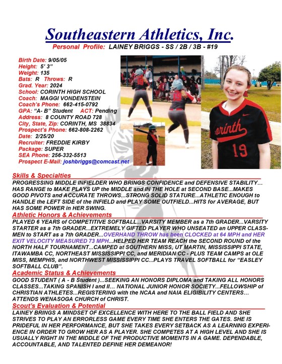 24 BRIGGS, LAINEY SB k