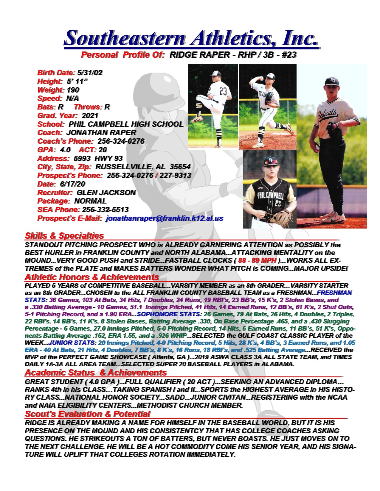 21 RAPER, RIDGE BB gj