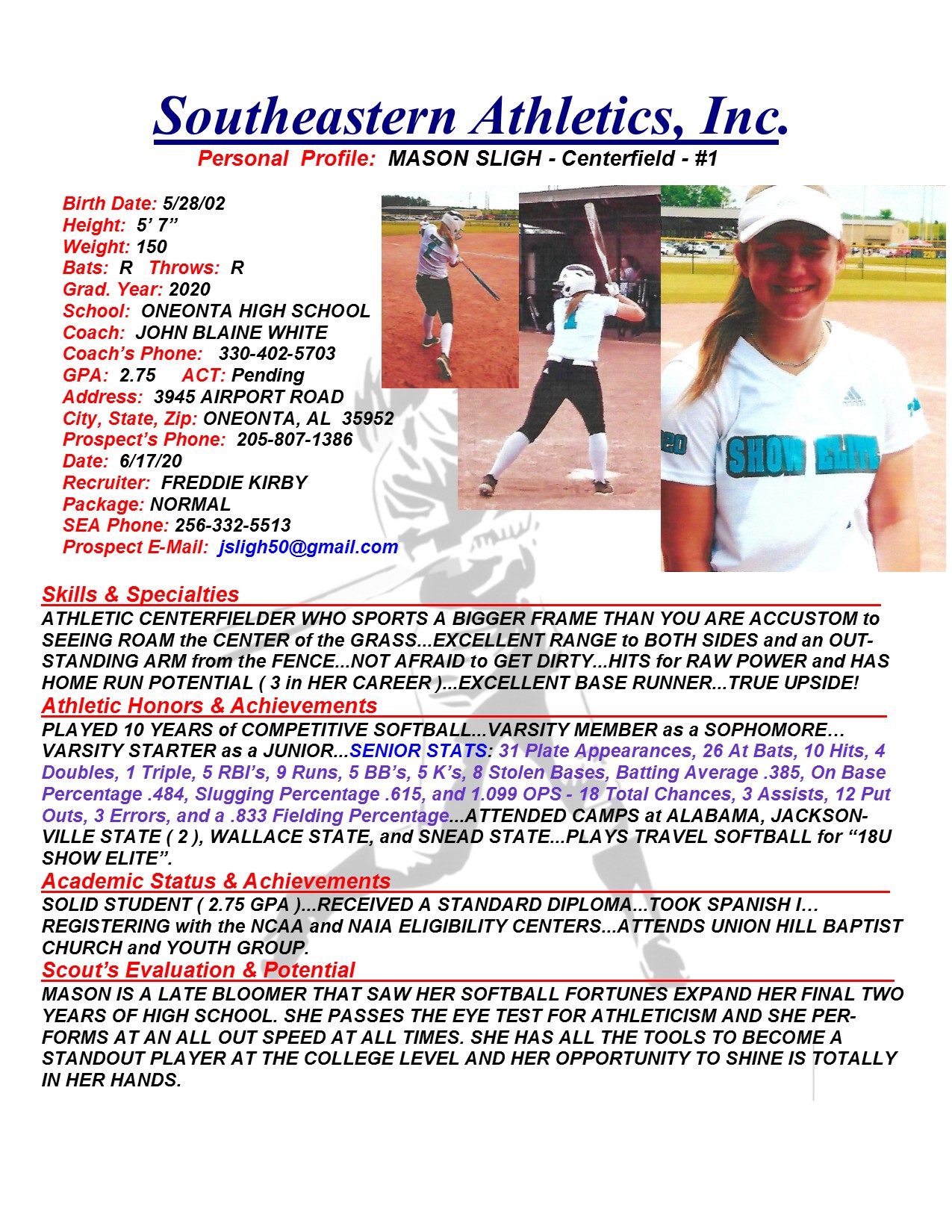 20 SLIGH, MASON SB k