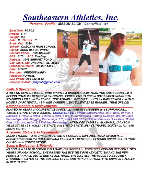 20 SLIGH, MASON SB k