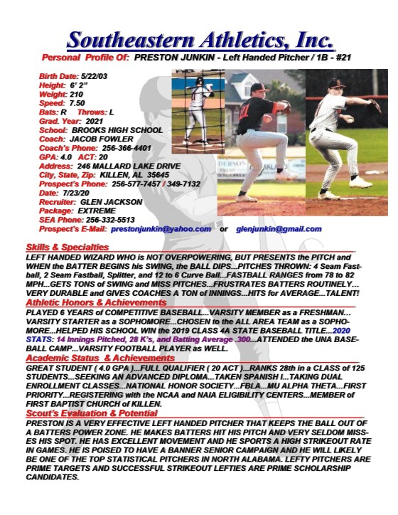 21 JUNKIN, PRESTON BB gj