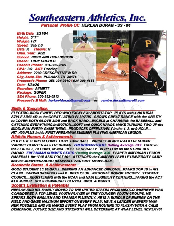 22 DURAN, HERLAN BB fa