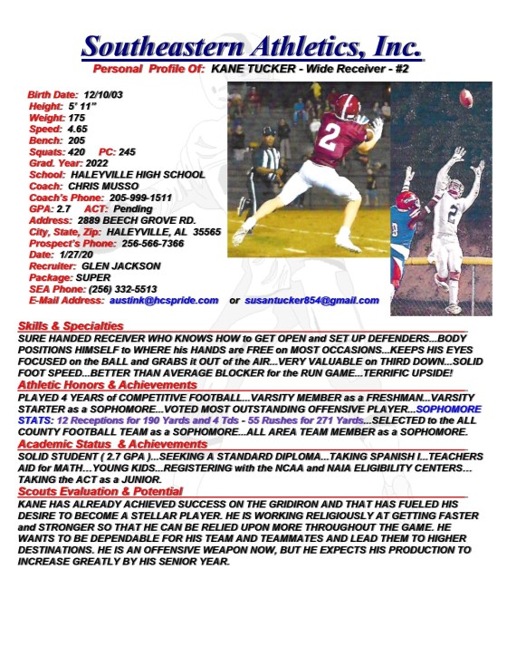 22 TUCKER, KANE FB gj